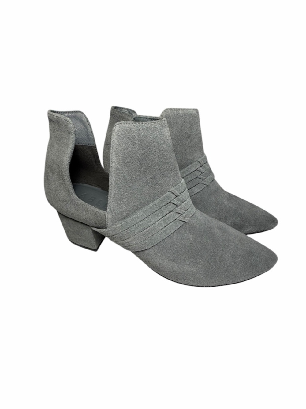 ABLE Gray Suede Cutout Ankle Boots - Women's 8